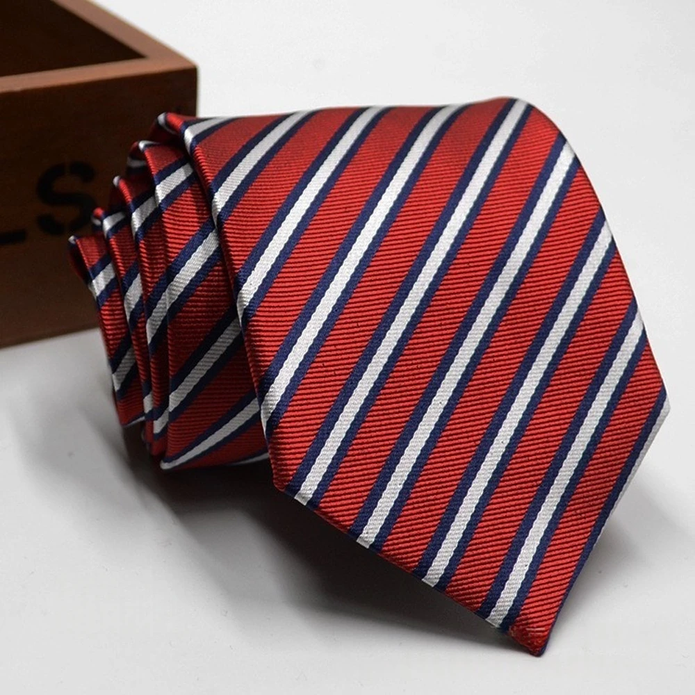 Corbata clásica a rayas para hombre, corbata Formal de negocios para boda, 8cm, azul, negro, rosa, rojo, corbatas, accesorios de vestido de camisa a la moda
