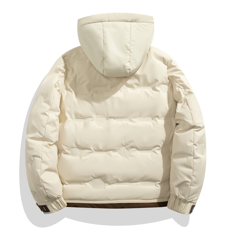 Męska kurtka puchowa z kapturem Hip Hop Color Blocked Puffer Outwear Coats Harajuku Streetwear Loose Warm White Duck Down Jacket Man