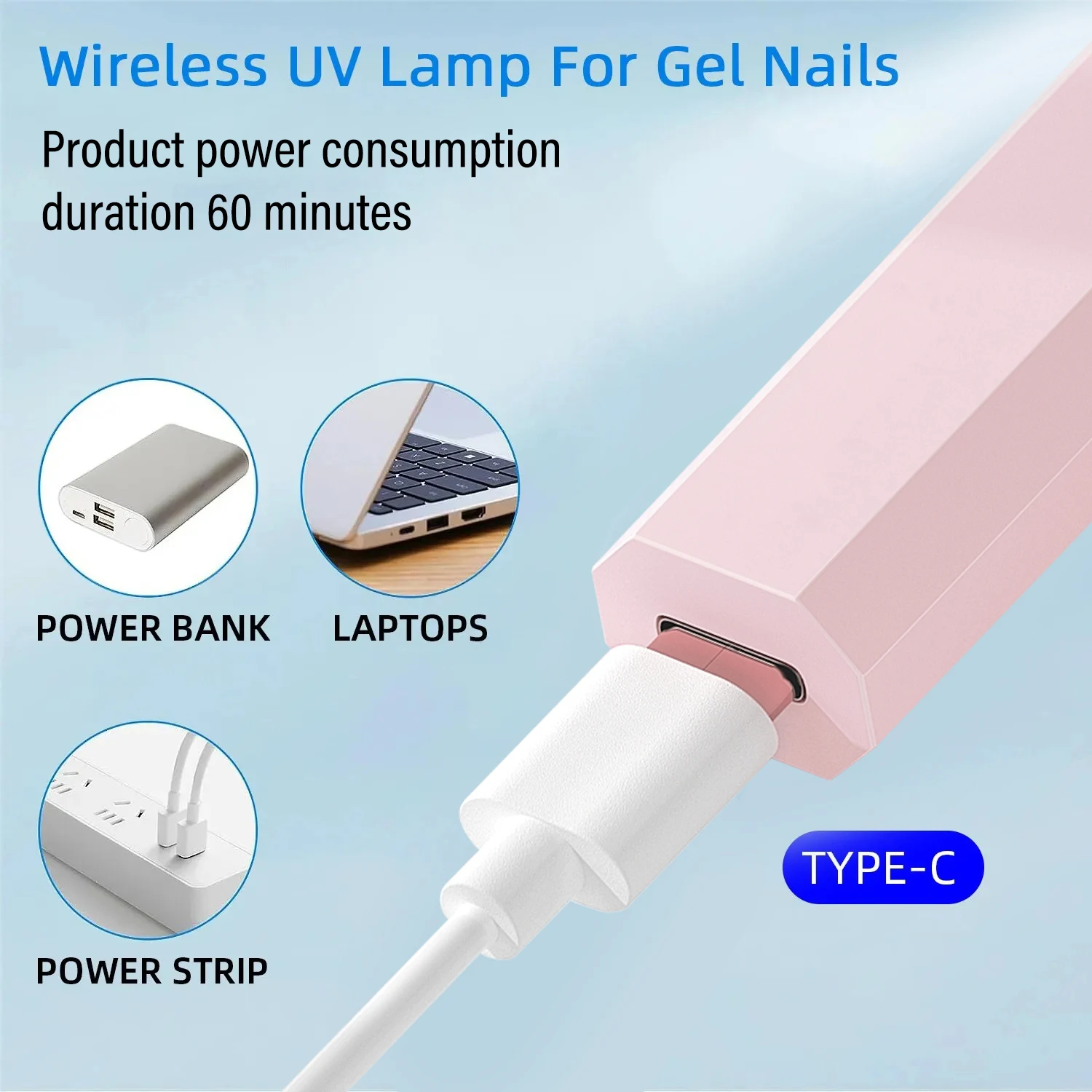 Conveniente Mini lámpara de mano para uñas con curación de luz UV para uñas de Gel, lámpara LED para uñas para esmalte de Gel, secador de uñas para manicura para un curado rápido