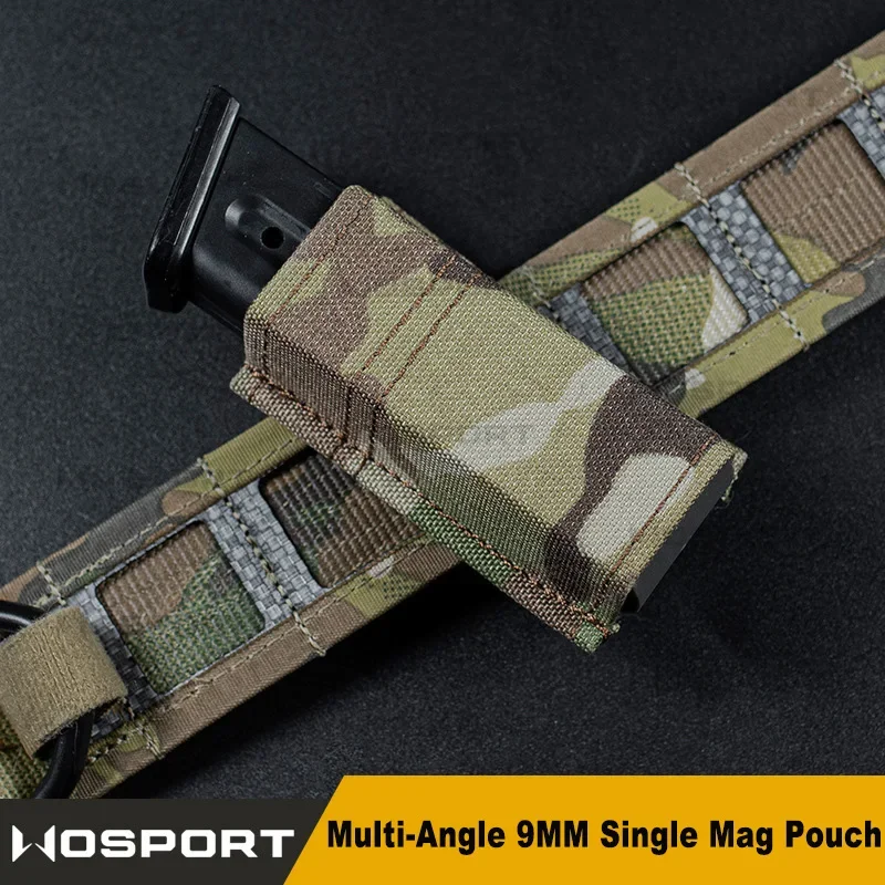 360 °   Bolsa para revistas multiángulo de 9mm para Glock 17 Beretta M9, funda Universal para munición Airsoft Mag de caza
