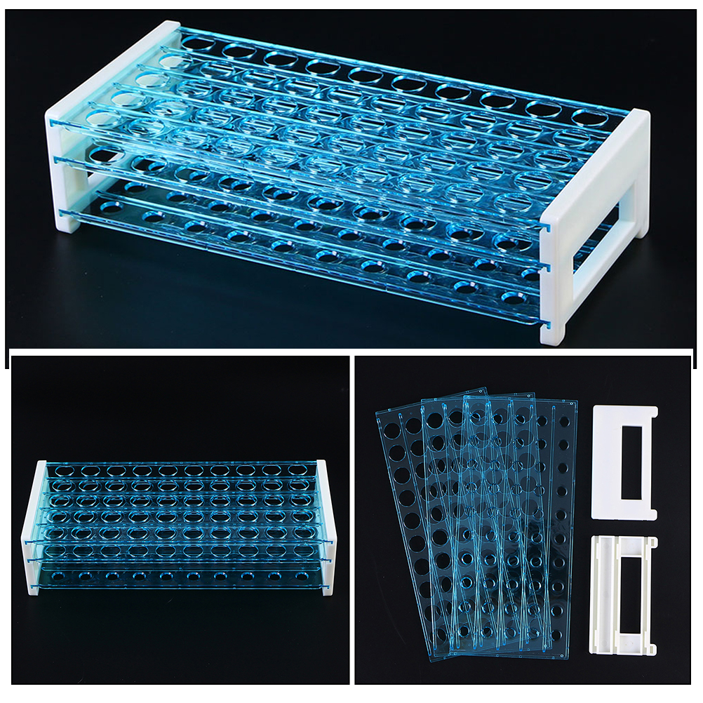 13 มม.50 หลุมแผ่นแก้วอินทรีย์ PMMA ห้องปฏิบัติการ Centrifuge Tube ผู้ถือตู้แร็คหลอดทดสอบ Centrifuge หลอดขาตั้ง