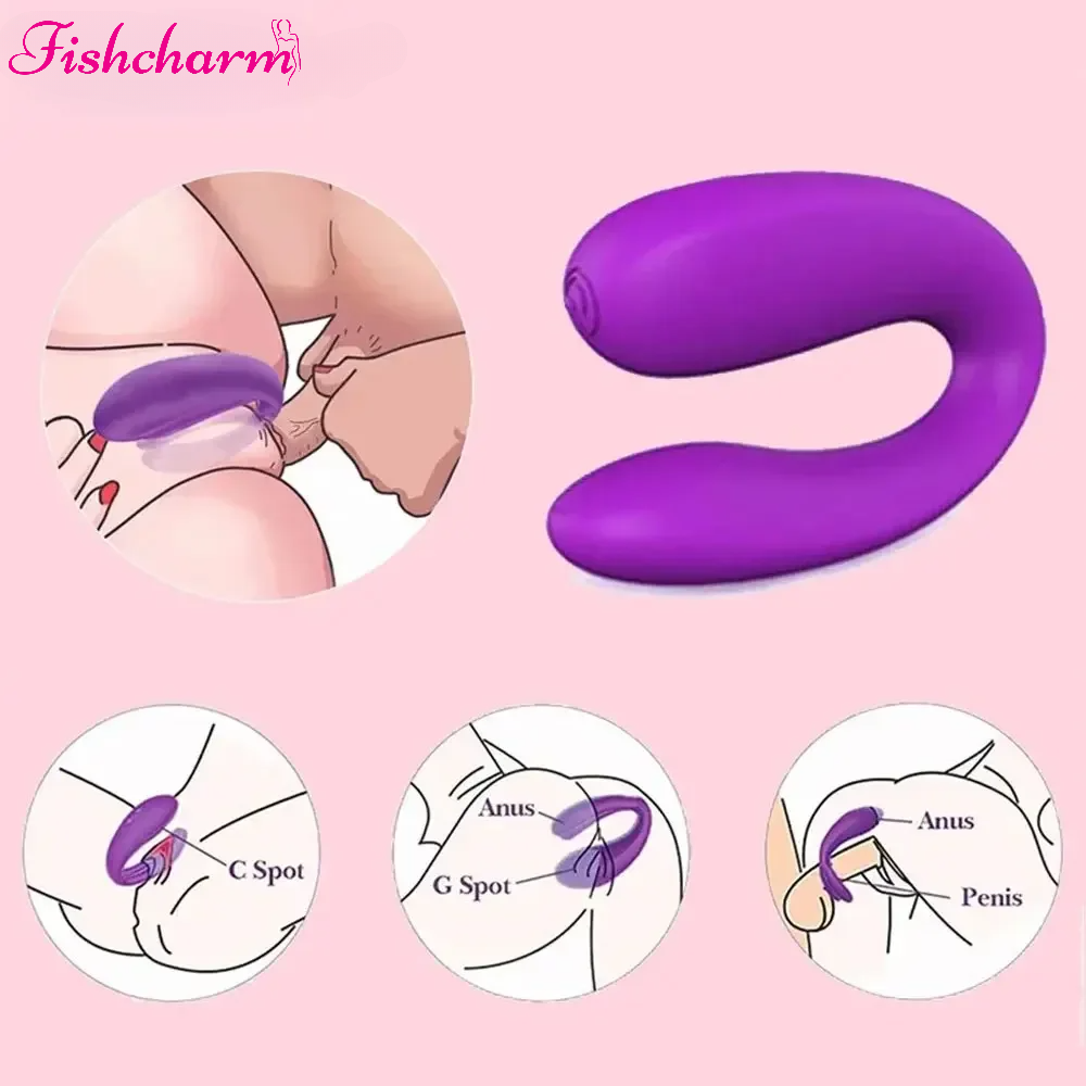 Vibrador tipo U para parejas, Juguetes sexuales para mujeres, clítoris vaginal, vibrador para estimular el punto G, masaje, masturbador femenino, productos para adultos