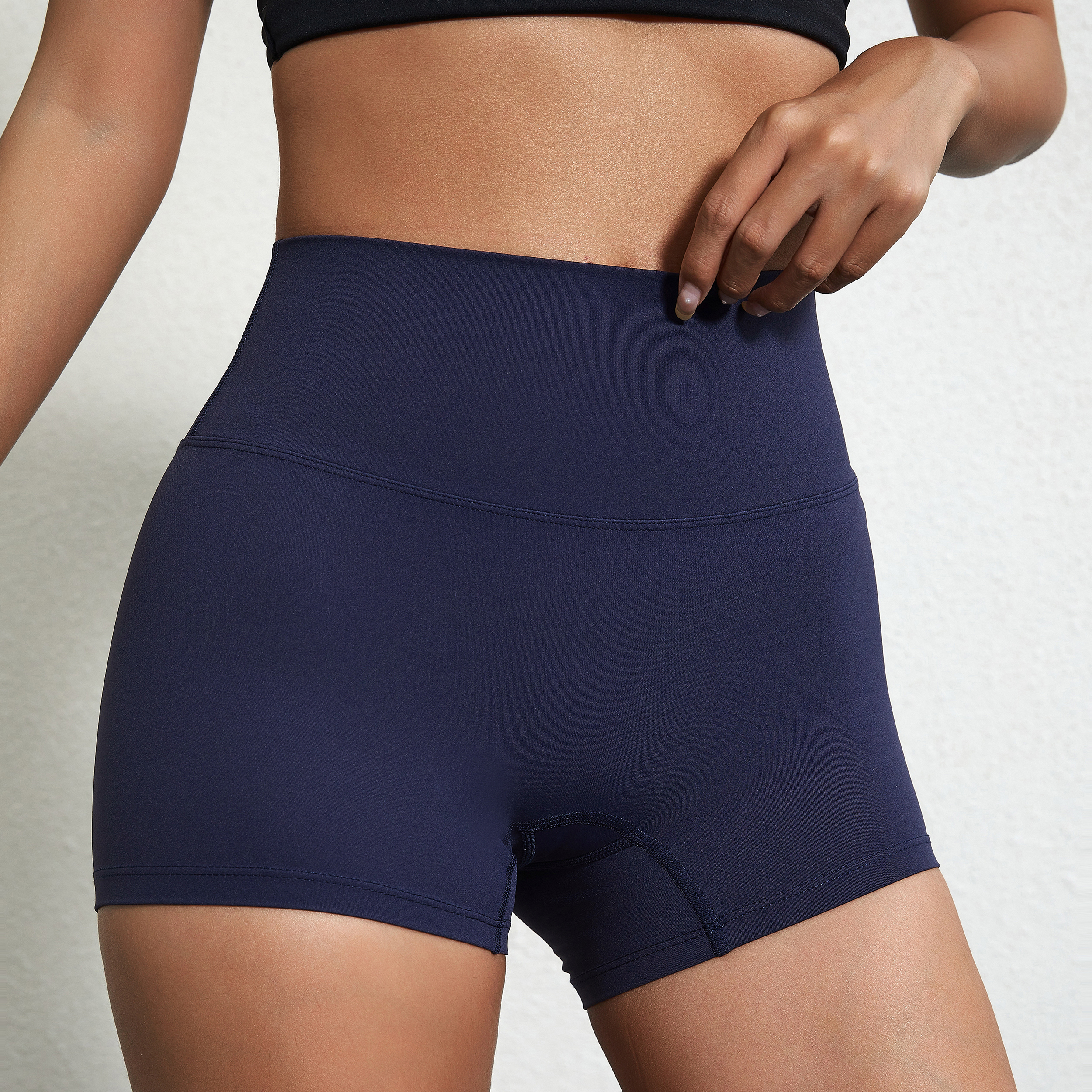 Medias suaves de pierna corta para Yoga de cintura alta para mujer, medias sexys de Color sólido, deporte corto de compresión, entrenamiento integral, Jog atlético