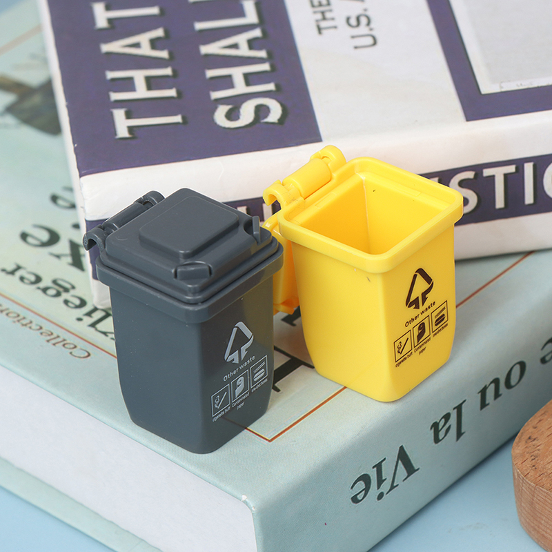 5PCS 1:12 casa delle bambole in miniatura bidone della spazzatura modello accessori mobili giocattoli camion della spazzatura lattine bordo veicolo bidone giocattolo regali