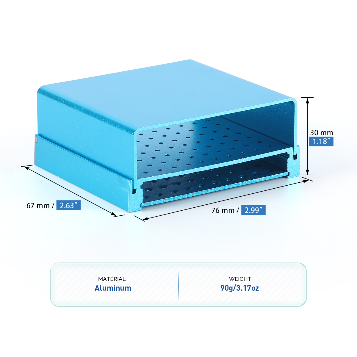 AZDENT Dental Bur Holder For High And Low Speed 86 Holes Endo Box Cleaning Stand 135℃ Autoclavable Sterilizable Lab Tools