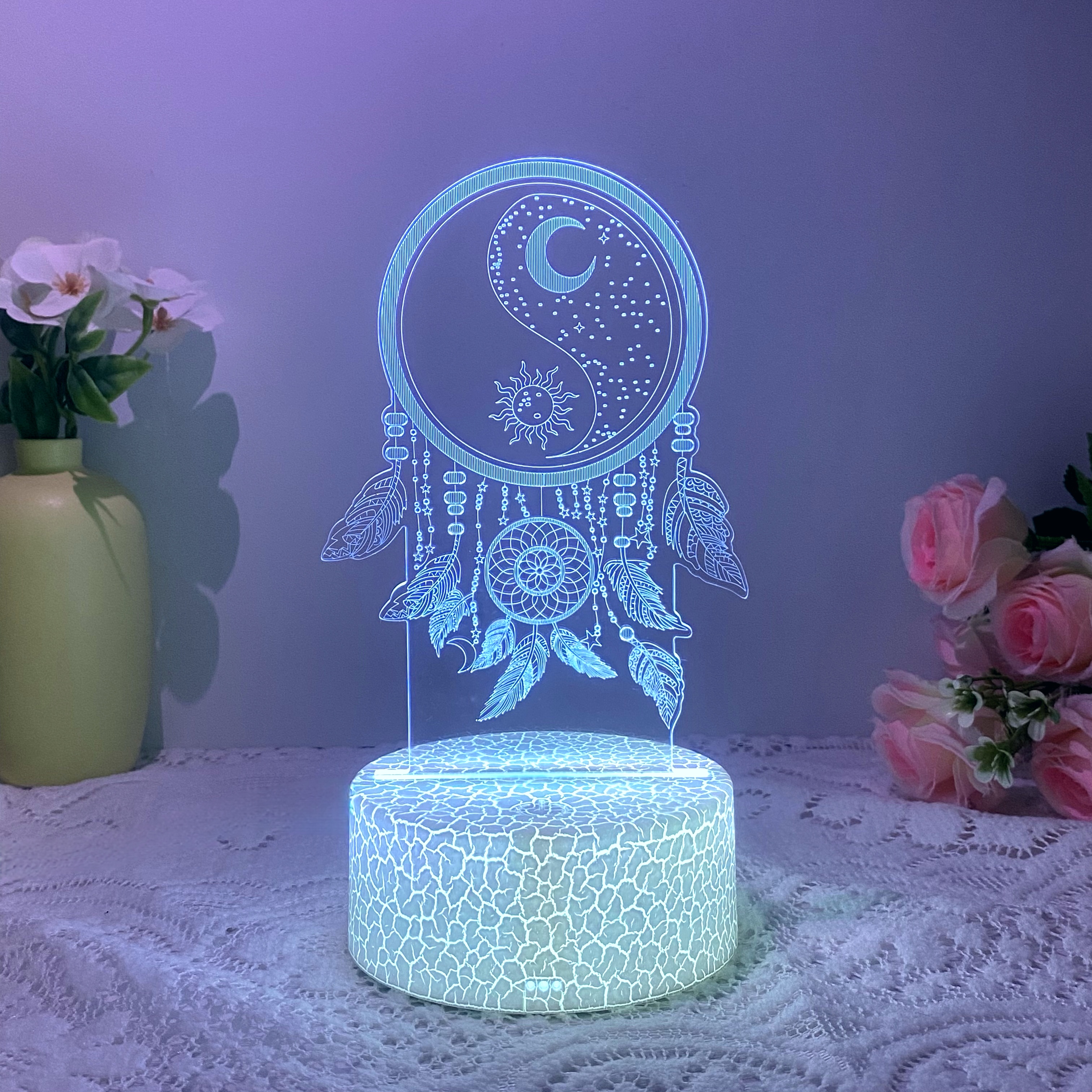 1pcs3D Fischernetz-Nachtlicht, USB kreatives Traum-dekoratives Nachtlicht, Geburtstags-Weihnachtsgeschenk an Freunde und Verwandte.