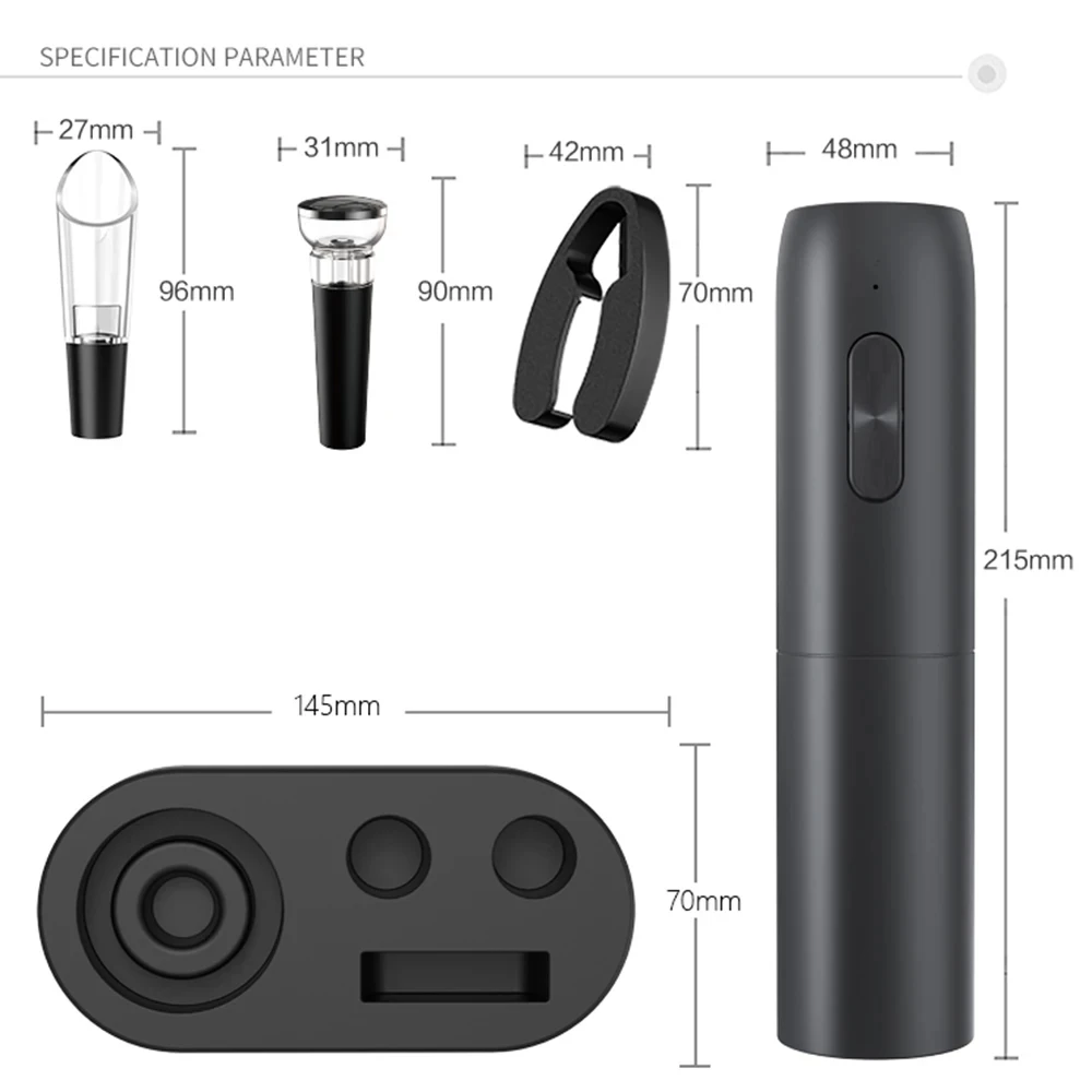Abridores de vinho tinto elétricos saca-rolhas automático recarregável abridores de vinho para cortador de folha de vinho tinto acessórios de cozinha gadgets