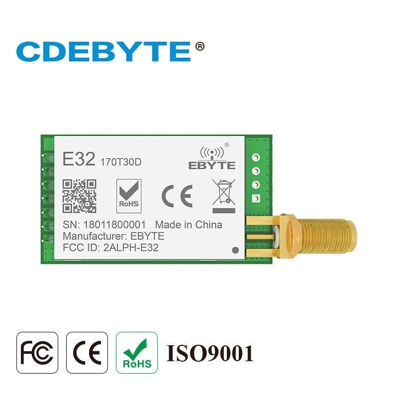 LoRa 170 MHz Long Range 8 km Wireless Transceiver Sender 1 W SMA Antenne Transceiver Sender Empfänger RF Modul CDEBYTE