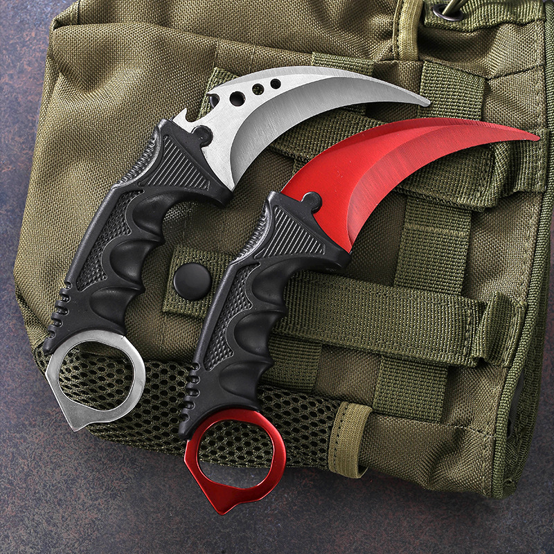 19cm GO Game Periphera Claw Knife karamabit Outdoor Training Knifes Unsharpened weapons model Collectible Ornaments Gift for Boy