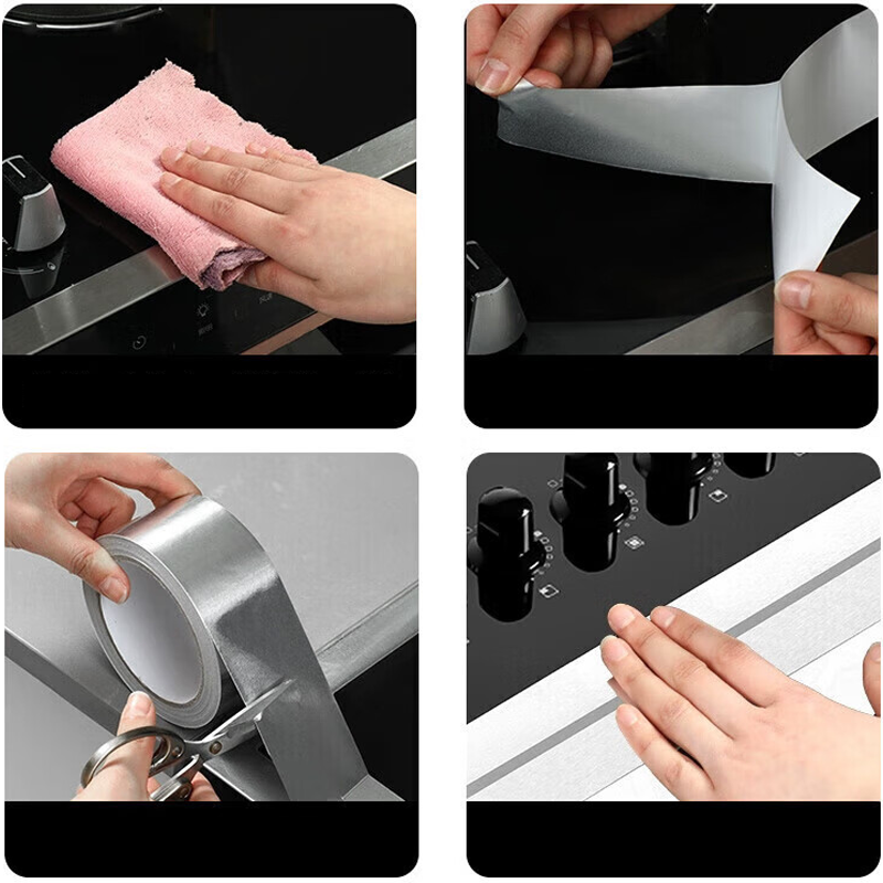 Adesivo per lavello impermeabile per controsoffitti anti-muffa, nastro in foglio di alluminio isolante termico per accessori da cucina e bagno