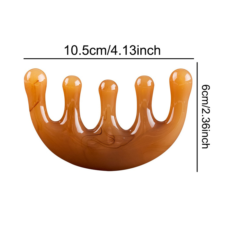 Hars Vijf-Tand Meridiaan Massage Kam voor Hoofdhuid en Meridiaan, Acupunt Grote Tanden Hoofd Hele Lichaam Spier Tool Draagbare Kleine Kam