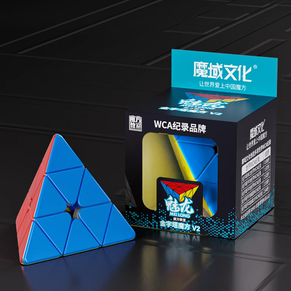 [Picube] MoYu Meilong Pyraminx V2 3x3x3 Pyramid Magic Cube MoFangJiaoShi 3x3 Cubo stickers Magico Puzzle Cube Gift Macaron