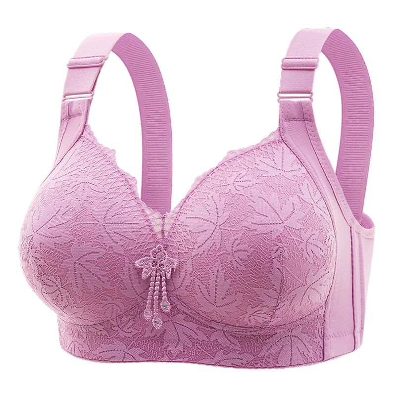 Neue Spitze bedruckte bequeme übergroße Umstands-Stillunterwäsche mit verstellbarem, nahtlosem, atmungsaktivem, sexy Damen-BH