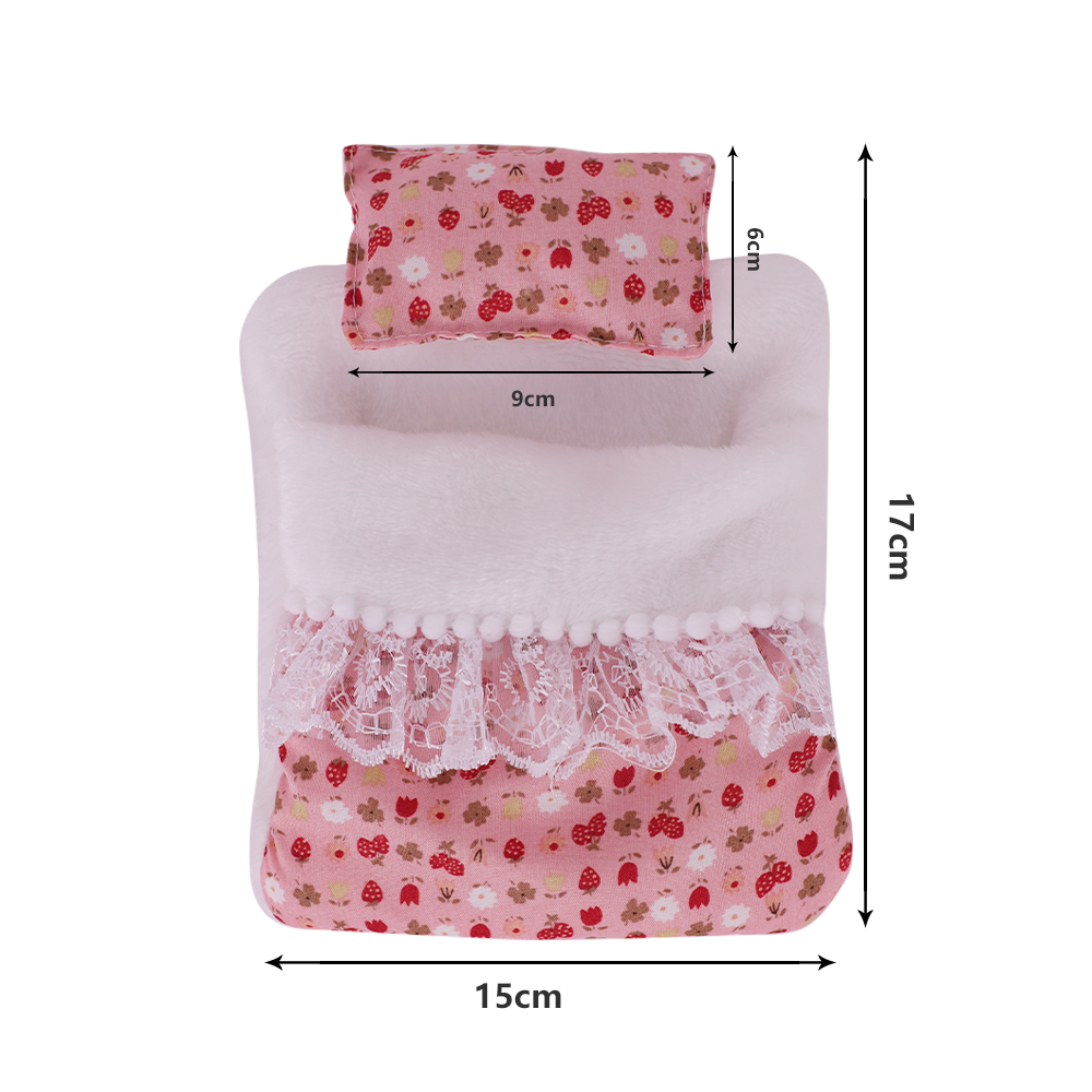 Boneca móveis de cama para labubu 17cm boneca de pelúcia roupas acessórios brinquedos da menina aniversário presente natal