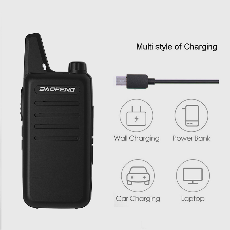 2 szt. Baofeng VT-C2 FRS/PMR Piesze wycieczki Mini radio dwukierunkowe 2 W Walkie Talkie na prezent na Boże Narodzenie