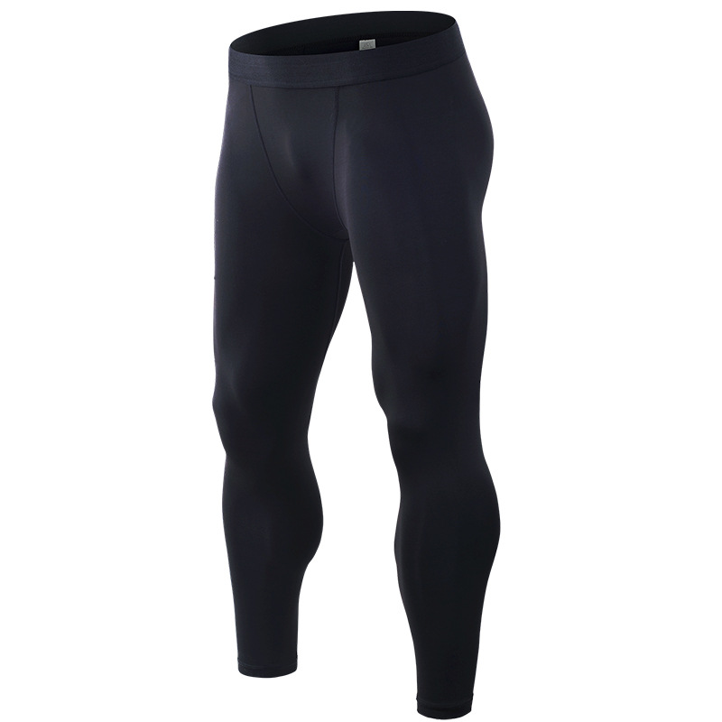 Pantaloni sportivi a compressione da uomo pantaloni sportivi fitness ad asciugatura rapida pantaloni attillati da corsa pantaloni attillati da allenamento linea nera rossa grigia