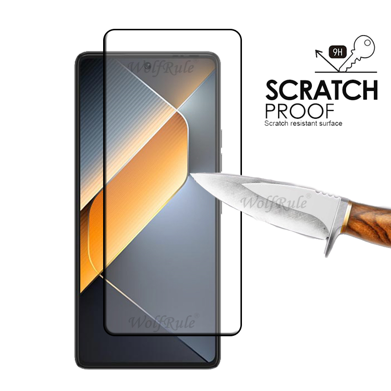 Pelindung layar Tecno Pova 6 Pro, kaca 6 dalam 1 untuk Tecno Pova 6 Pro tutup penuh kaca Tempered 9H pelindung layar Tecno Pova 6 Pro