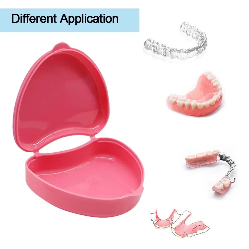 Portable Denture Tray Box Braces Orthodontic Case Retainer Case  Dental Denture Box False Teeth Protective Case