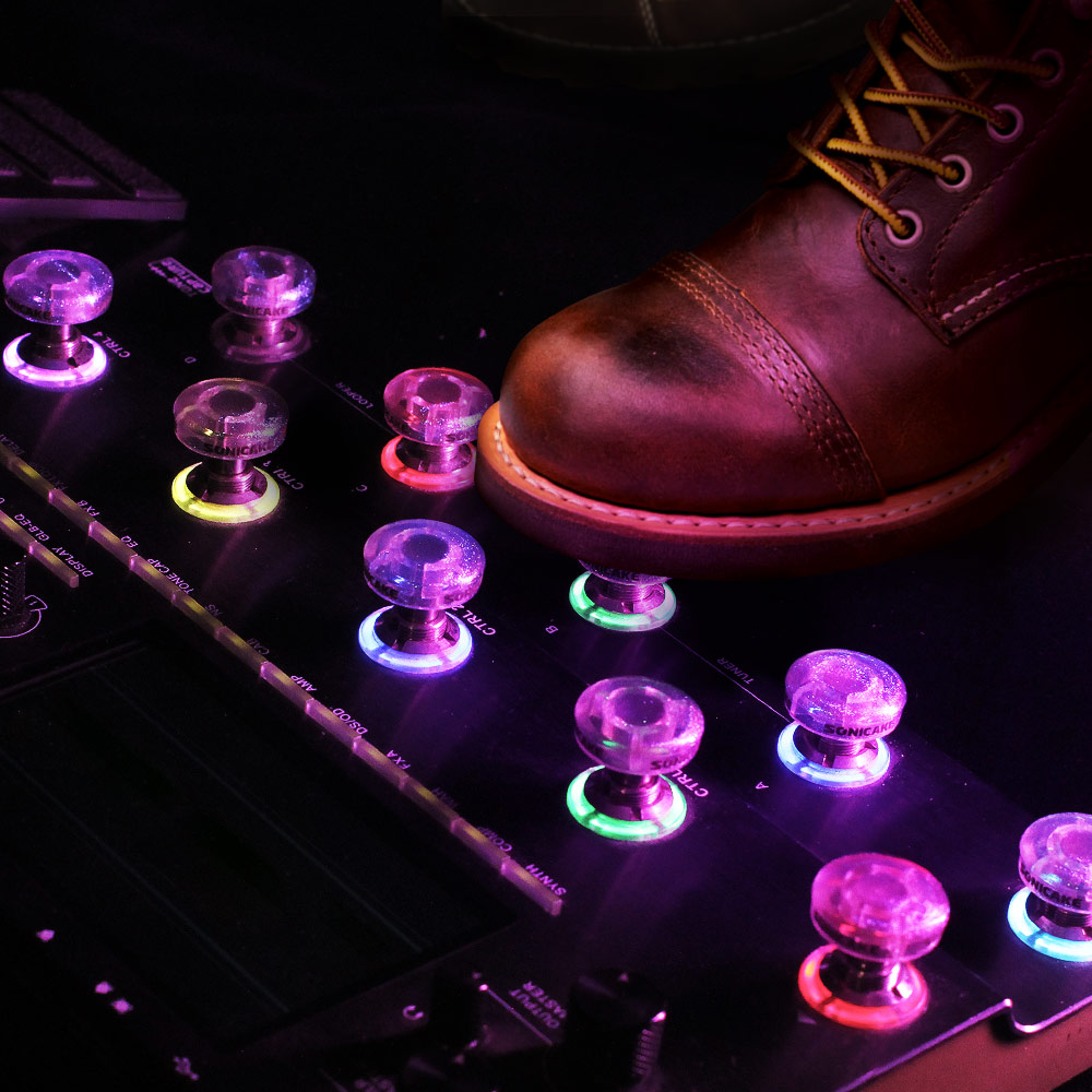 SONICAKE Toppers de commutateur au pied capuchon Transparent pour pédale d'effets de guitare 10mm 20 pièces