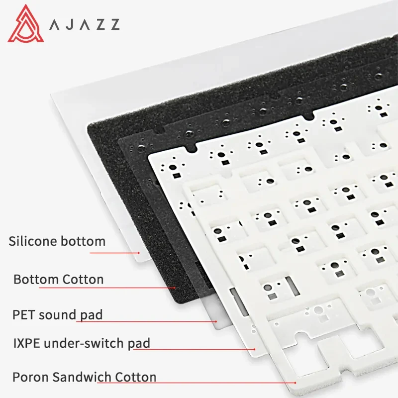 Ajazz AK820 /AK820PRO Gaming Mechanical Keyboard 82 Keys Wired Bluetooth 2.4GHz Wireless Gamer Keyboard Custom Gasket for Laptop