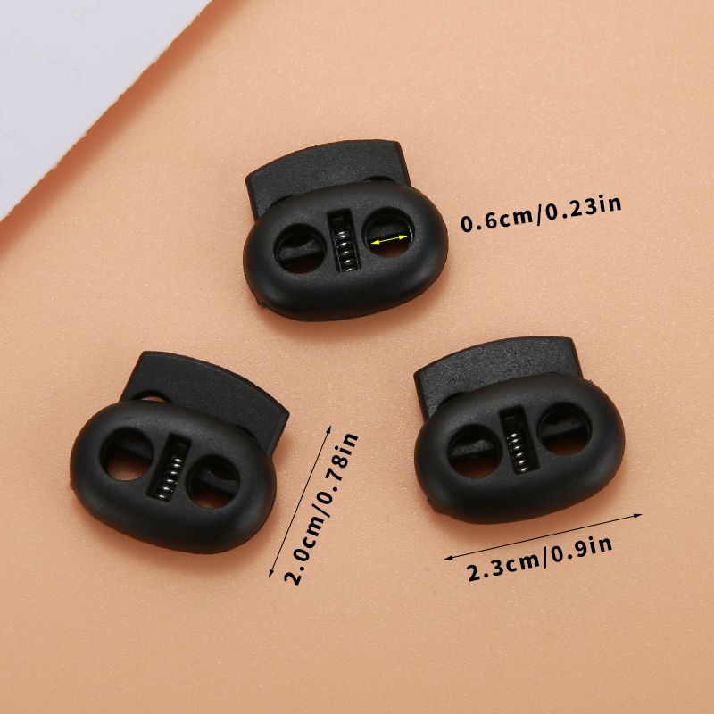 Rolha de bloqueio de cabo de plástico alternar clipe bloco retentor para cordão elástico paracord corda saco de vestuário acessórios