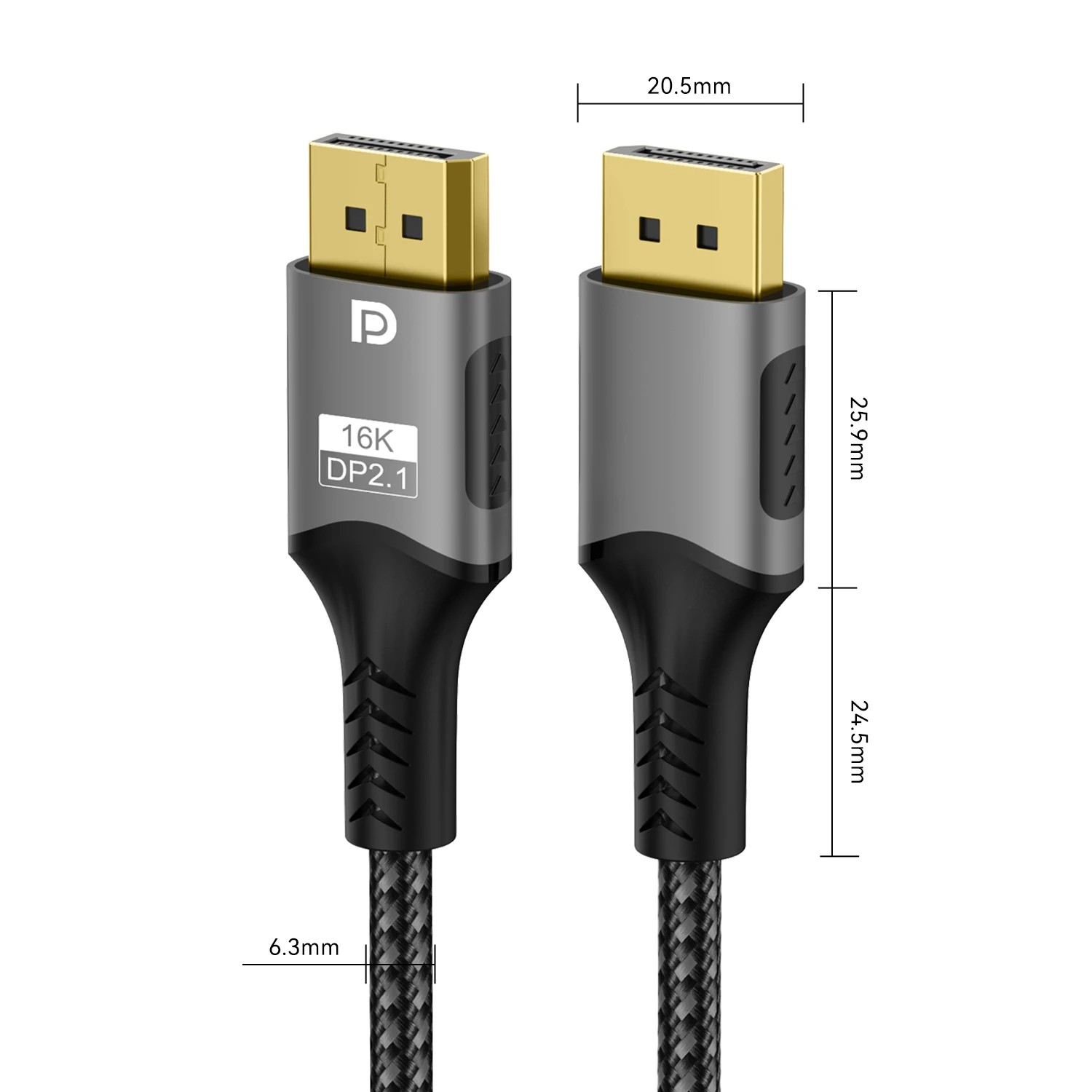 16K DP 2.1 8K@120Hz 4K@240Hz 80Gbps HDR Video Audio Displayport Kabel Display Port voor Laptop TV Xbox Projector Gaming Monitor