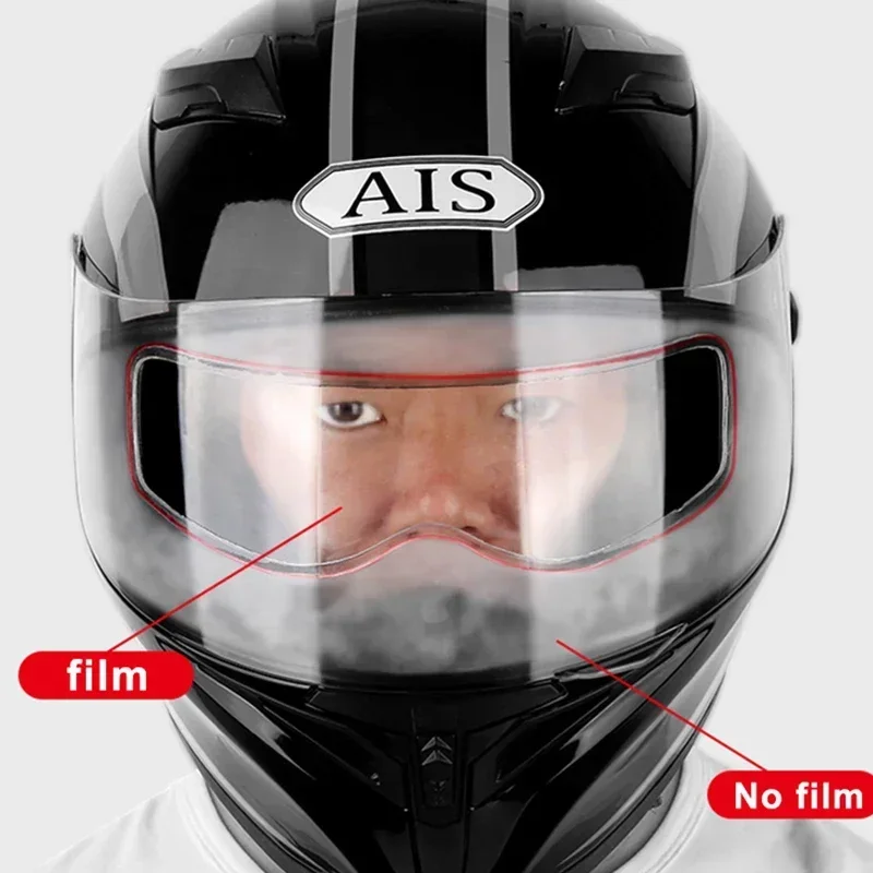 Motorcycle Helmet Visor Anti-Fog & Water-Repellent Film – Nano Coated Clear Protective Shield for Rainy & Cold Weather Riding