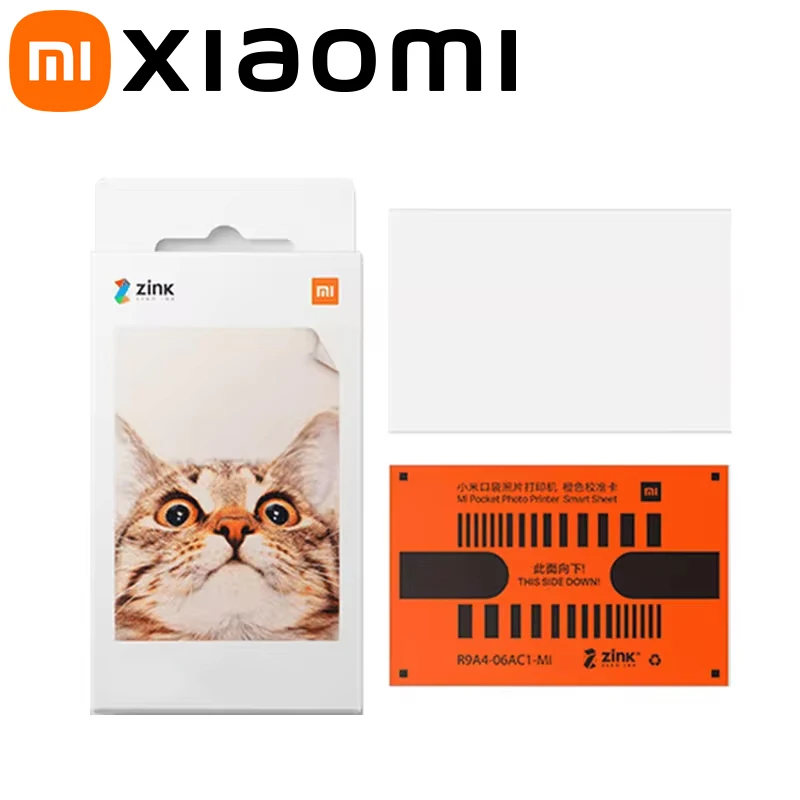 Papel de impresora de bolsillo Original Xiaomi Mijia ZINK, impresión fotográfica autoadhesiva, 50/100 Uds. Para Mini impresora fotográfica de bolsillo Mijia de 3 pulgadas