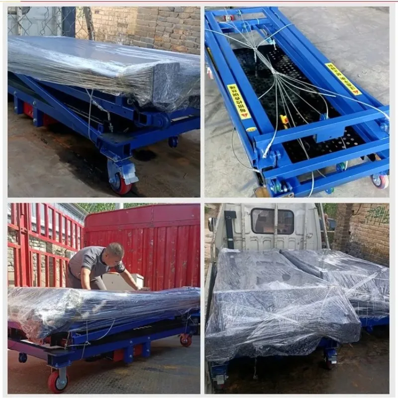 Electric scaffolding Load bearing 500 800 1000KG Cheap steel Metal frame Remote control Mobile Lifting platform Hydraulic