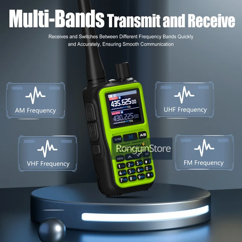 UV 5R Mini Baofeng Walkie Talkie Bluetooth 5W carga de doble banda VHF/UHF USB-C se adapta a todas las operaciones de equipo para campamento de seguridad de hotel