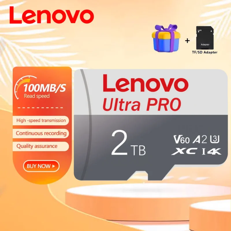 Tarjeta Micro SD Lenovo, tarjeta de memoria microSDXC extrema, UHS-I A2 U3, tarjeta MicroSD de vídeo de alta velocidad 4K para cámara GoPro DJI Nintendo