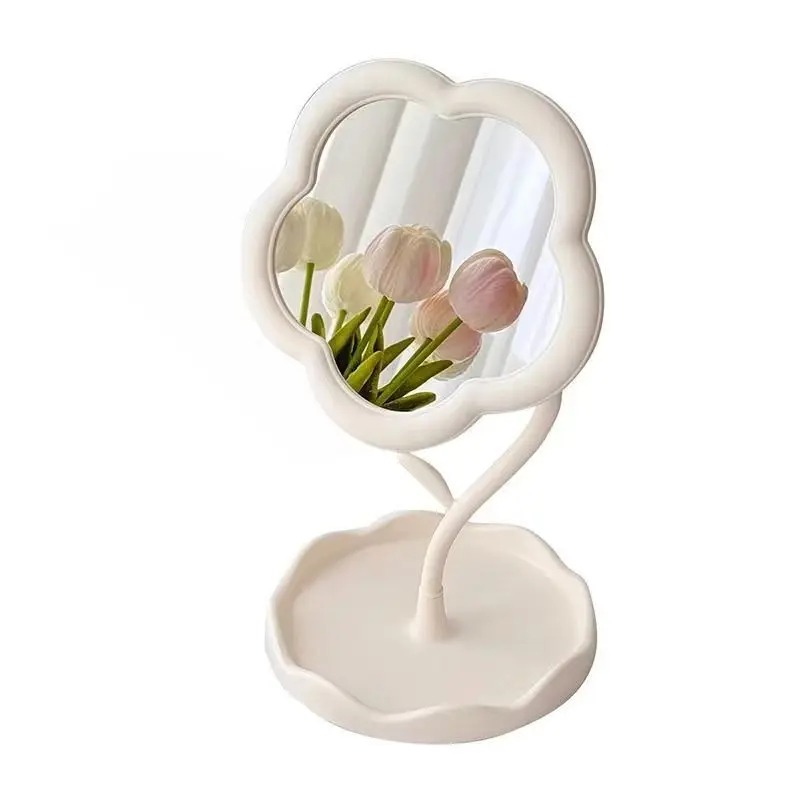 Miroir de bureau miroirs à fleurs dortoir créatif bureau en ligne célébrité Gao Yan valeur miroirs pour chambre décor à la maison miroir