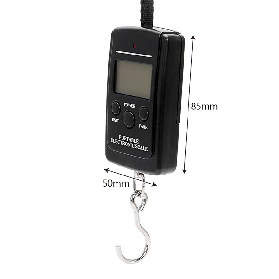40kg Multifunctional Mini Electronic Digital Portable Hanging Scale Weighs Tool for Fishing Luggage Suitcase Travel Hook Scales