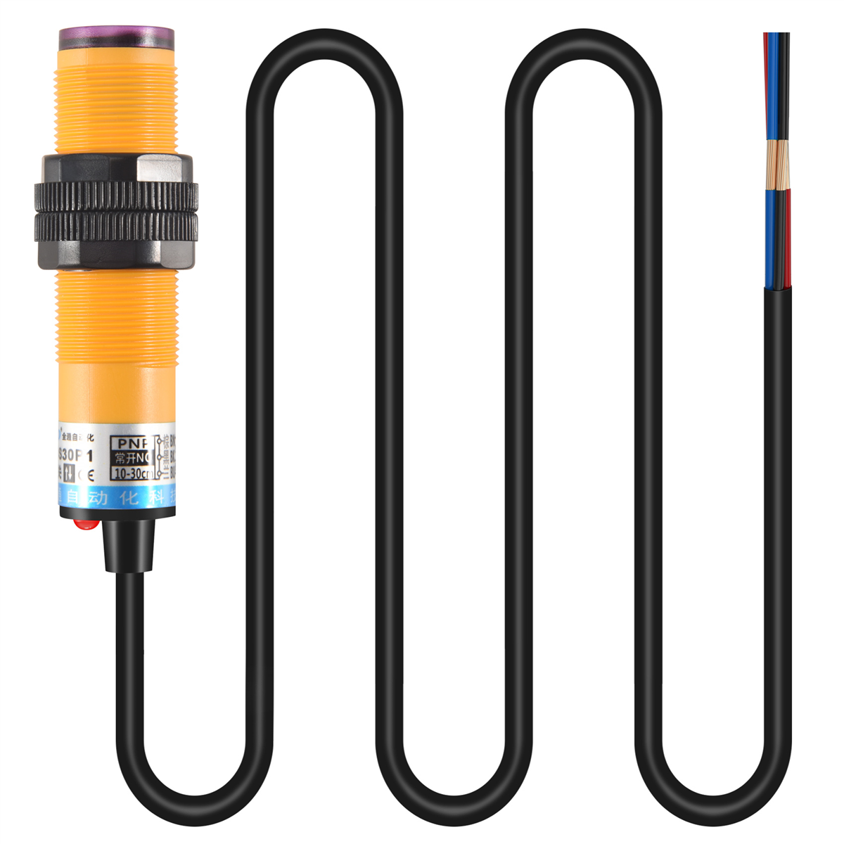 BABQ DC 3 Fios 6-36V PNP IR Interruptor Fotoelétrico Sensor 30cm E18-B03P1