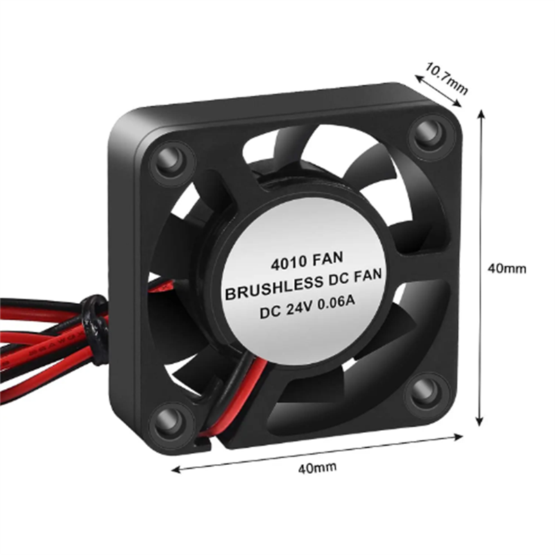 4 pièces ventilateur de refroidissement d'imprimante 3D 4010 ventilateur 40X40X10mm roulement hydraulique sans brosse DC 12v 24v ventilateurs de refroidissement pour imprimante 3D