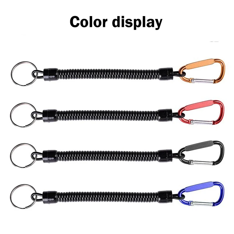 22cm prático pesca pendurado corda extensível mão corda extensível primavera escalada fivela corda de pesca ferramenta de pesca