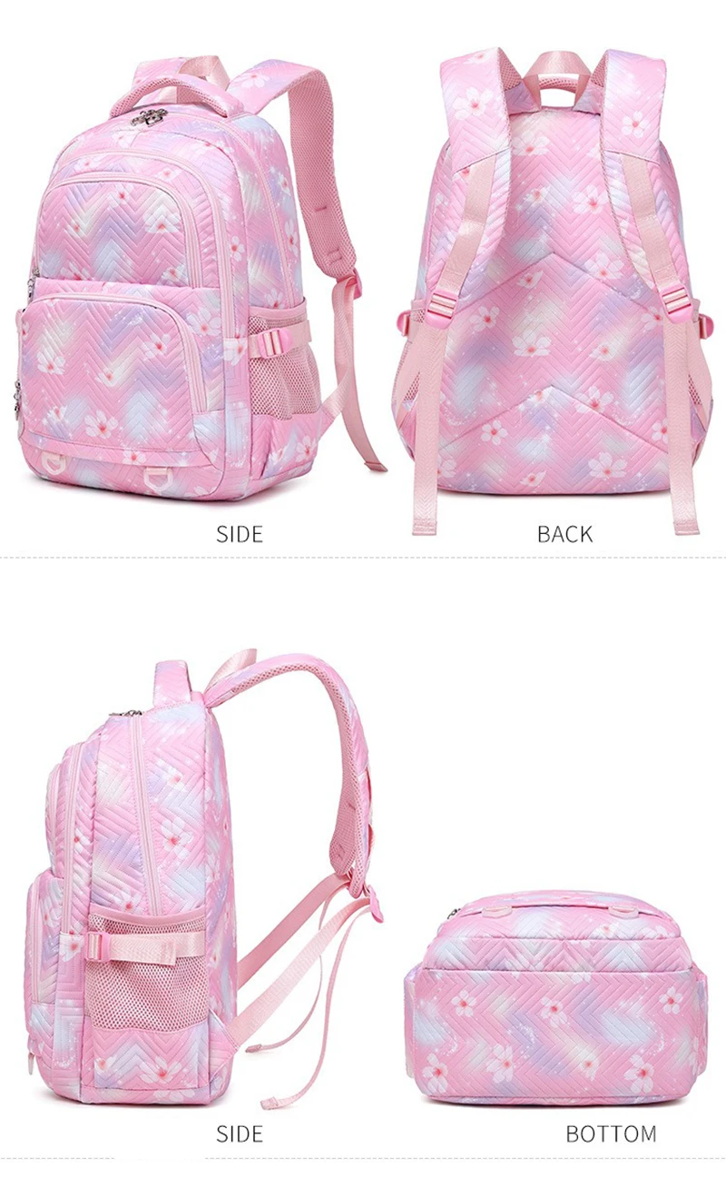 Lilo Stitch Mochila de grande capacidade Mochila leve Mochila de viagem casual para mulheres e meninas Bolsas de almoço com caneta