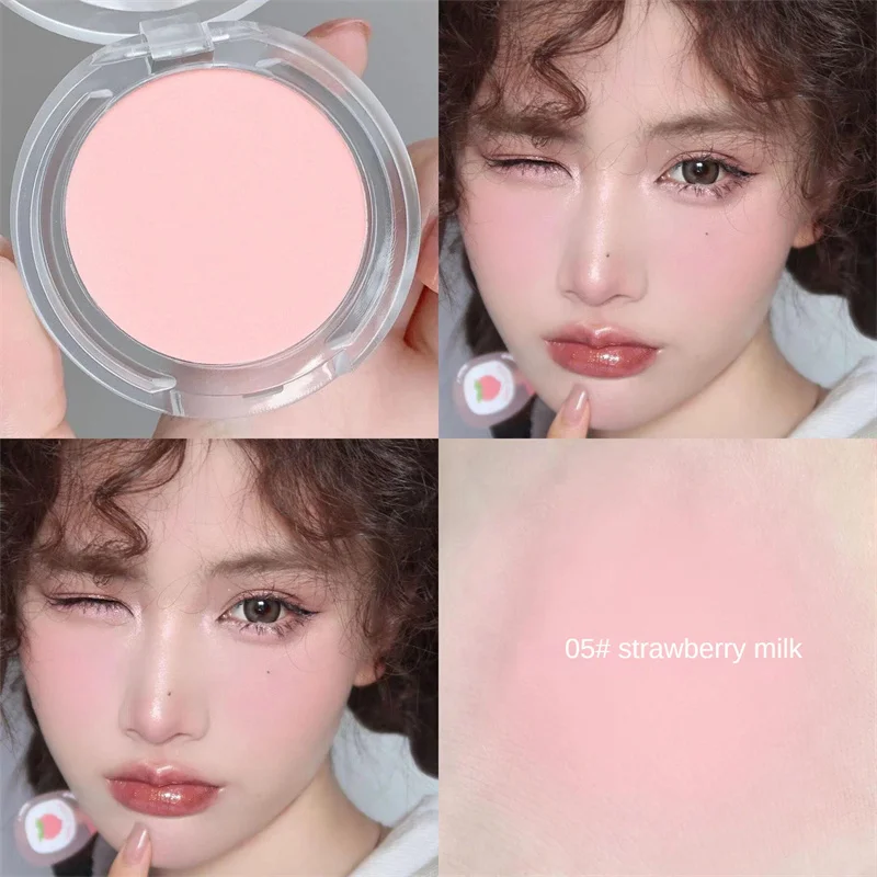 Monochrome blush Matte Natural Cheek Color Brightening Face Waterproof Facial Contouring Makeup Blush Powder Soft Makeup