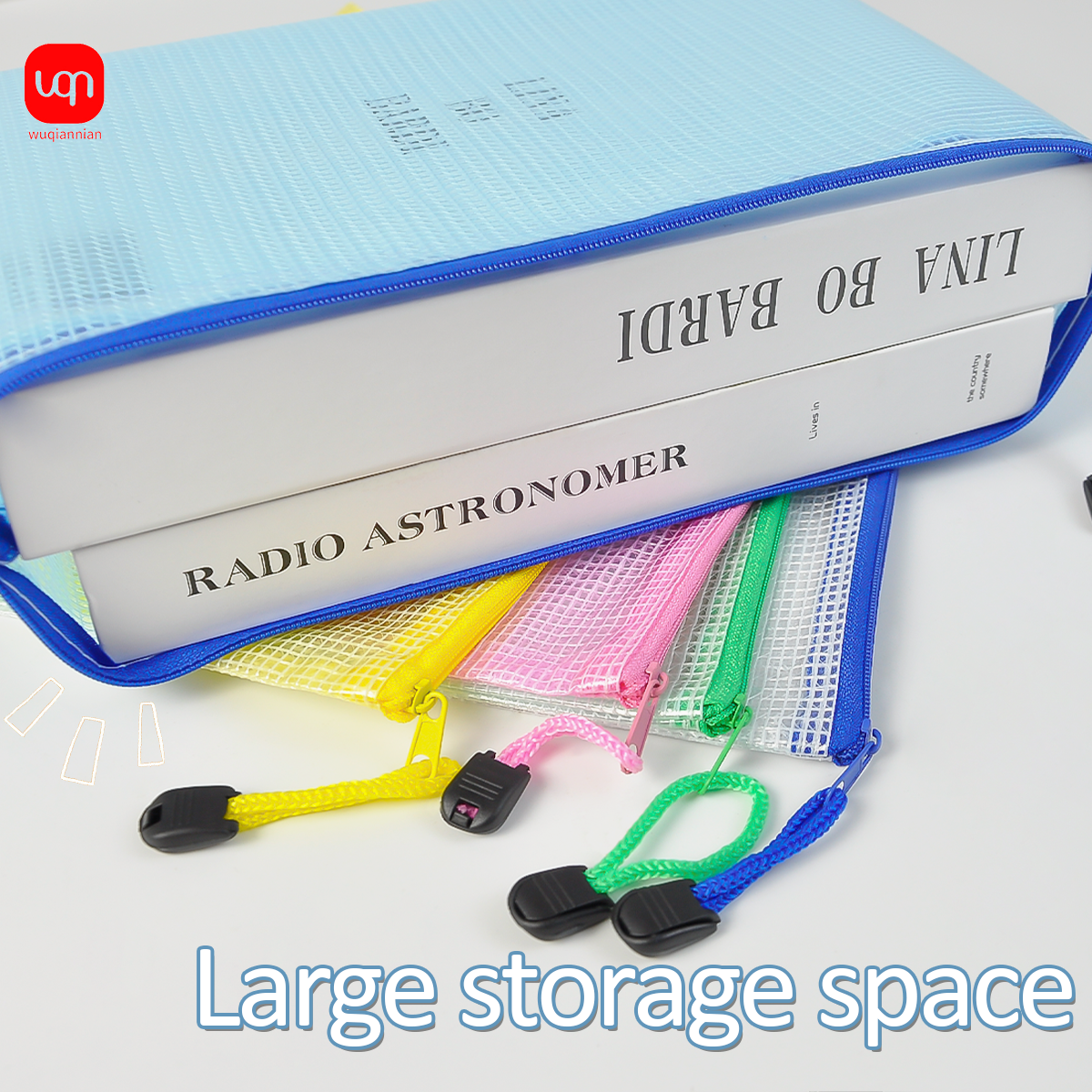 WQN-10PCS A4 Documententas Mesh Ritszak Rits Ontwerp Map Opbergtas School & Kantoor Schrijven Briefpapier