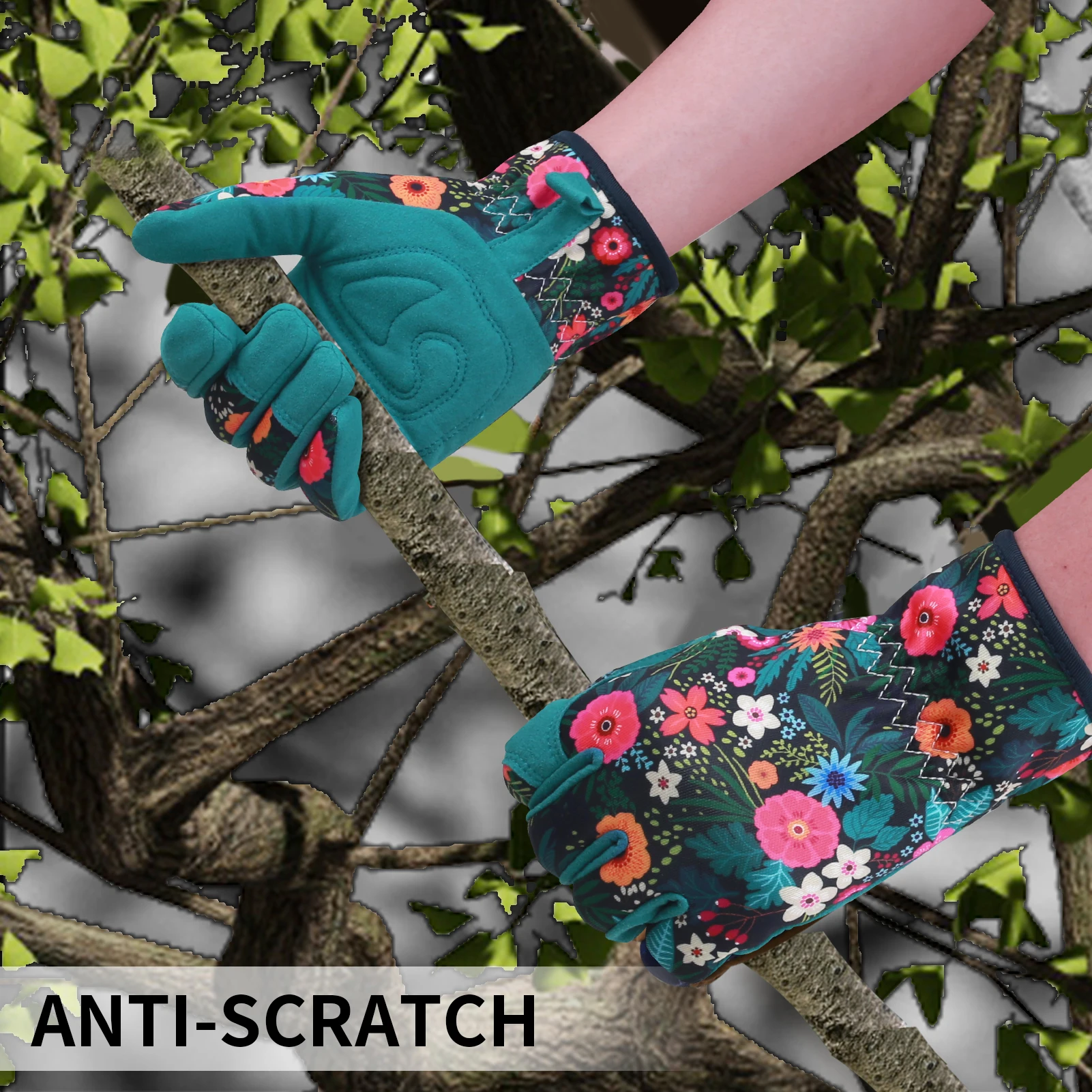 Thorn-ProofสวนกําจัดวัชพืชถุงมือทํางานBreathableถุงมือหนังเจาะสําหรับขุด,ปลูกดอกไม้,Pruning