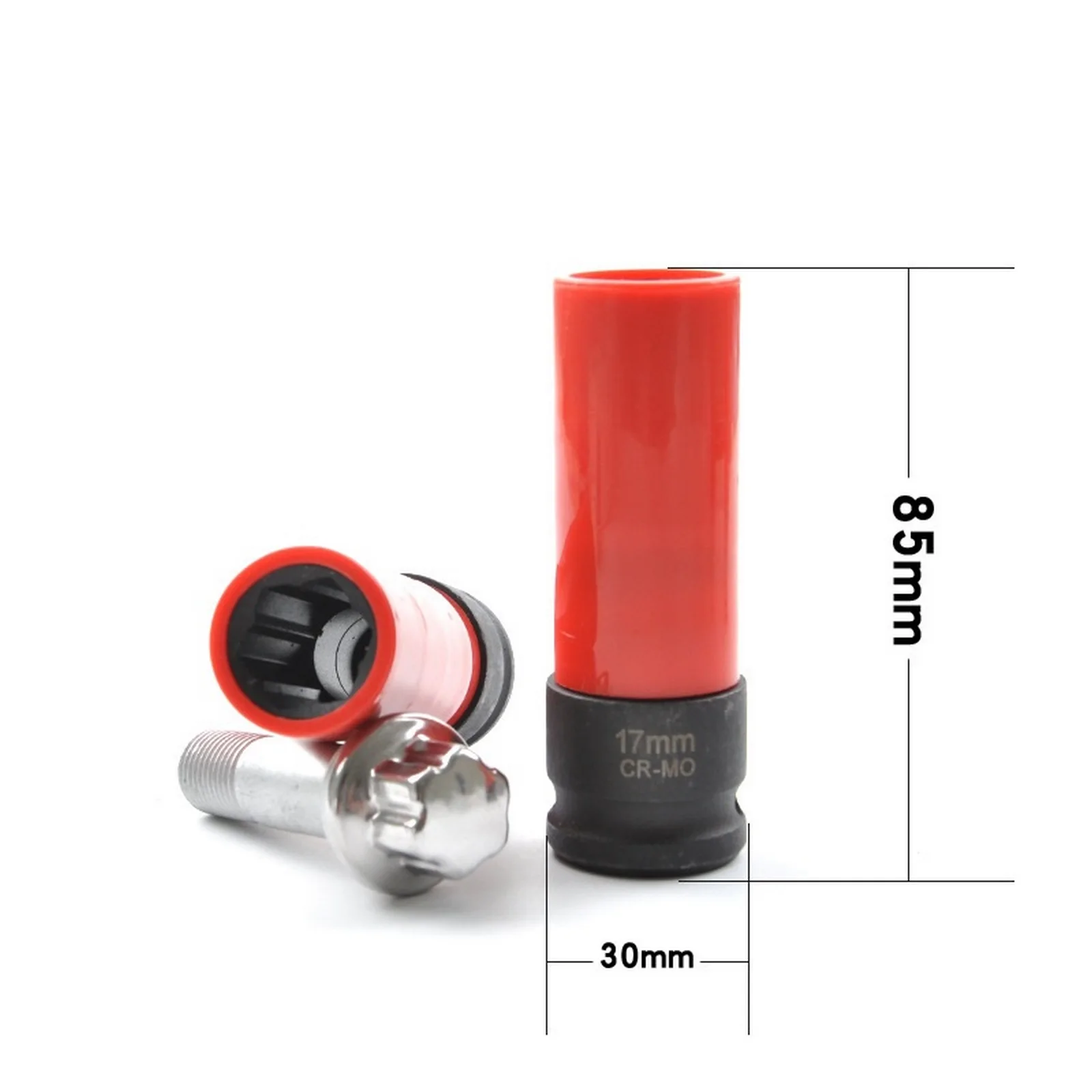 17mm Universal Wheel Lock Nut Removal Socket Wrench for Mercedes Benz S Series Anti-theft Removal Socket Wrench Repair Tools