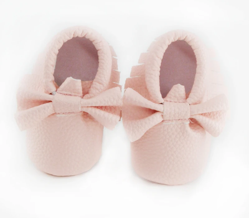 Bowknot หนังรองเท้าเด็กทารกแรกเกิดเด็กผู้หญิงรองเท้า Multicolor เด็กวัยหัดเดินสีแดง Soft Sole Anti-SLIP First Walkers ทารกแรกเกิด MOCCAS