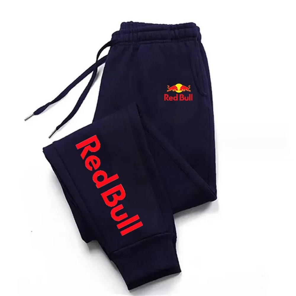 Red Bull Lässige und modische Herbst-/Winter-Sporthose aus Baumwolle, Lauf- und Fitnesshose für Herren, einfarbige lange Hose