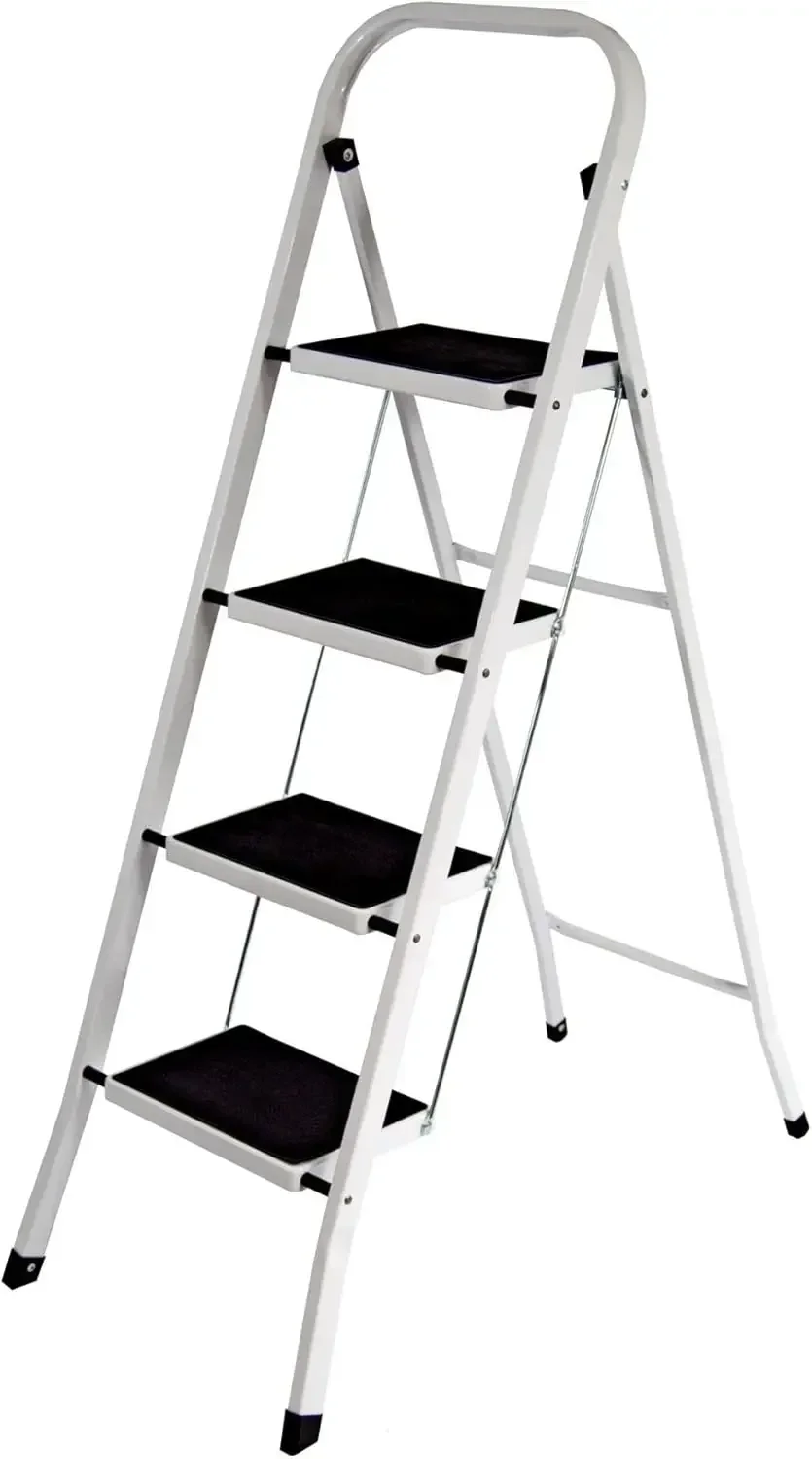 (Envío gratis) Plegable, portátil con Alfombrilla Antideslizante, 4 escalones, escalera de 4 escalones
