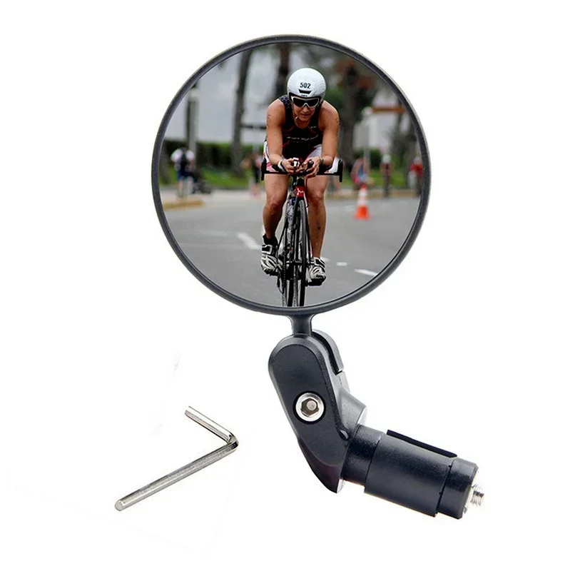 1PC รอบเสริมกระจกมองหลังสําหรับจักรยานรถจักรยานยนต์ Handlebar Mount ปรับ 360 หมุนขี่มุมกว้างกระจกนูน