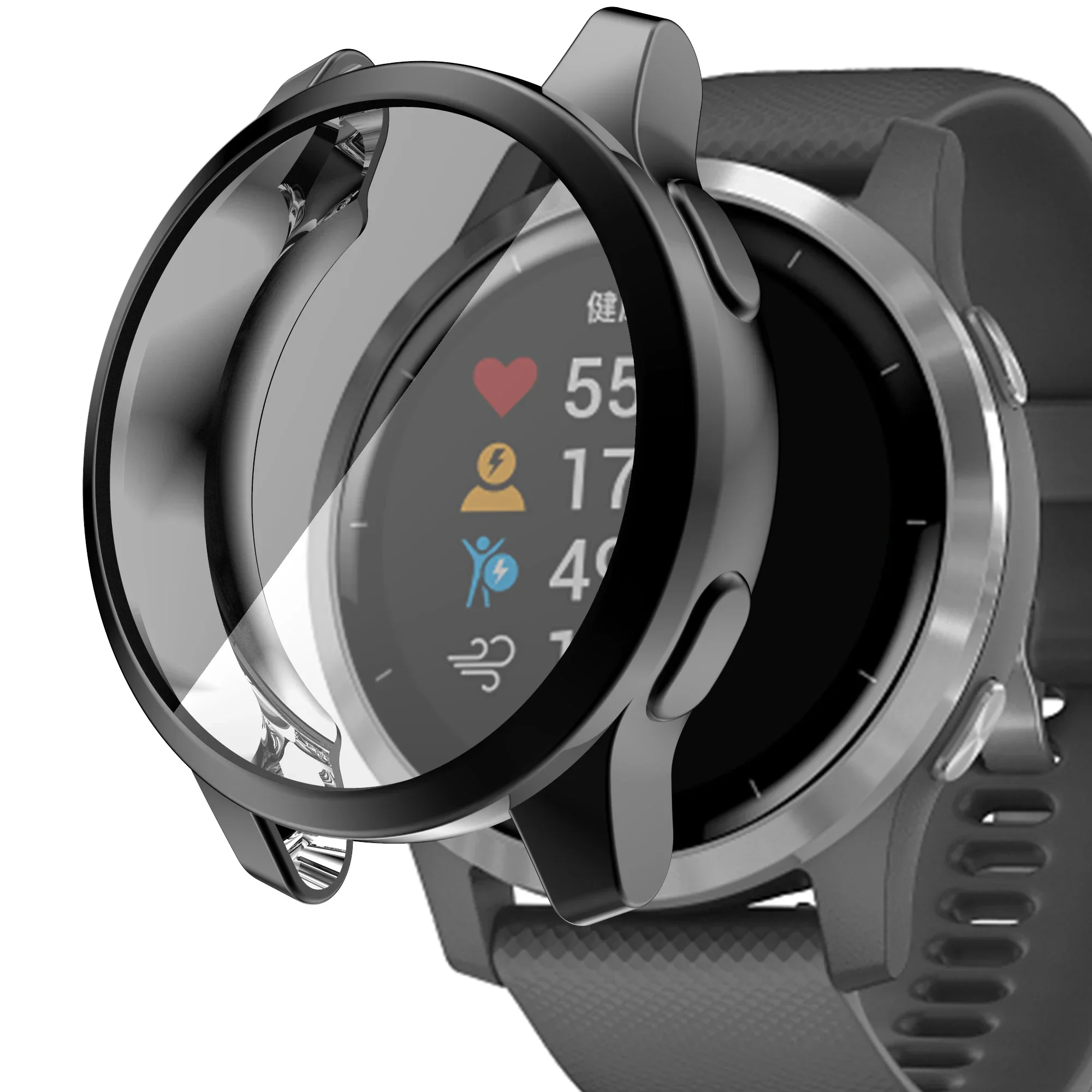 Xi Mạ Ốp Lưng Bảo Vệ Cho Garmin Venu 2 / 2S Bảo Vệ Khung Bao Mềm TPU Vỏ Cho Garmin Vivoactive 4 S/4/Đồng Hồ Thông Minh Smartwatch Ốp Lưng