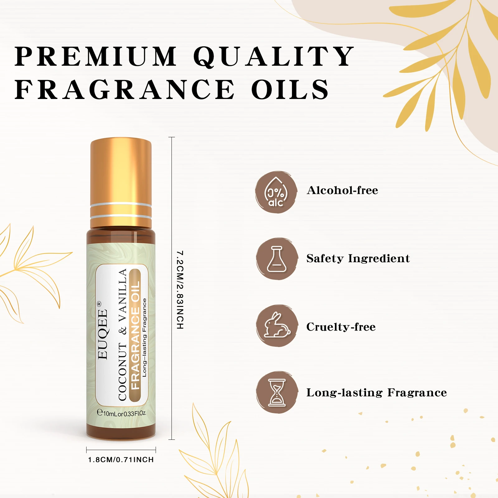 EUQEE 10ml Olejek zapachowy Roll-On Długotrwały zapach La Vie Est Belle CHANCE Jadore Cotton Strawberry Mango dla mężczyzn i kobiet