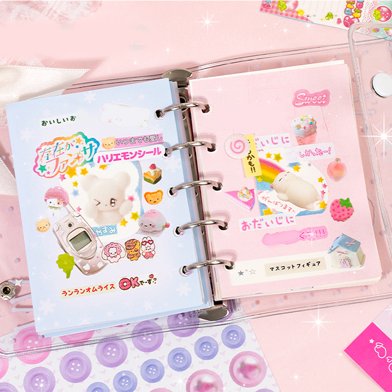 นายกระดาษ 72 แผ่น/หนังสือ, รูปแบบการ์ตูนสัตว์น่ารัก Instagram สติกเกอร์สไตล์, สมุดภาพไดอารี่ตกแต่งเครื่องเขียนสติกเกอร์