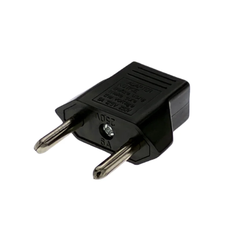 Universal US To EU Plug USA To Euro Europe Travel Wall AC Power Charger Outlet Adapter Converter 2 Round Socket Input Pin
