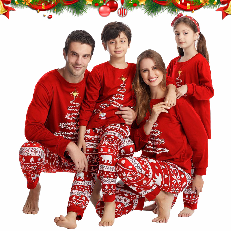 Conjunto de pijamas de Navidad a juego para la familia, ropa de aspecto familiar para padre, madre e hija, ropa de dormir para niños y adultos, trajes de pijamas 2024